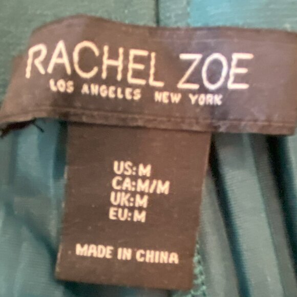 Rachel Zoe - Velvet-feel, Cozy, Jewel/Emerald Green, Stretch Waist Pants- Size M - Picture 4 of 7